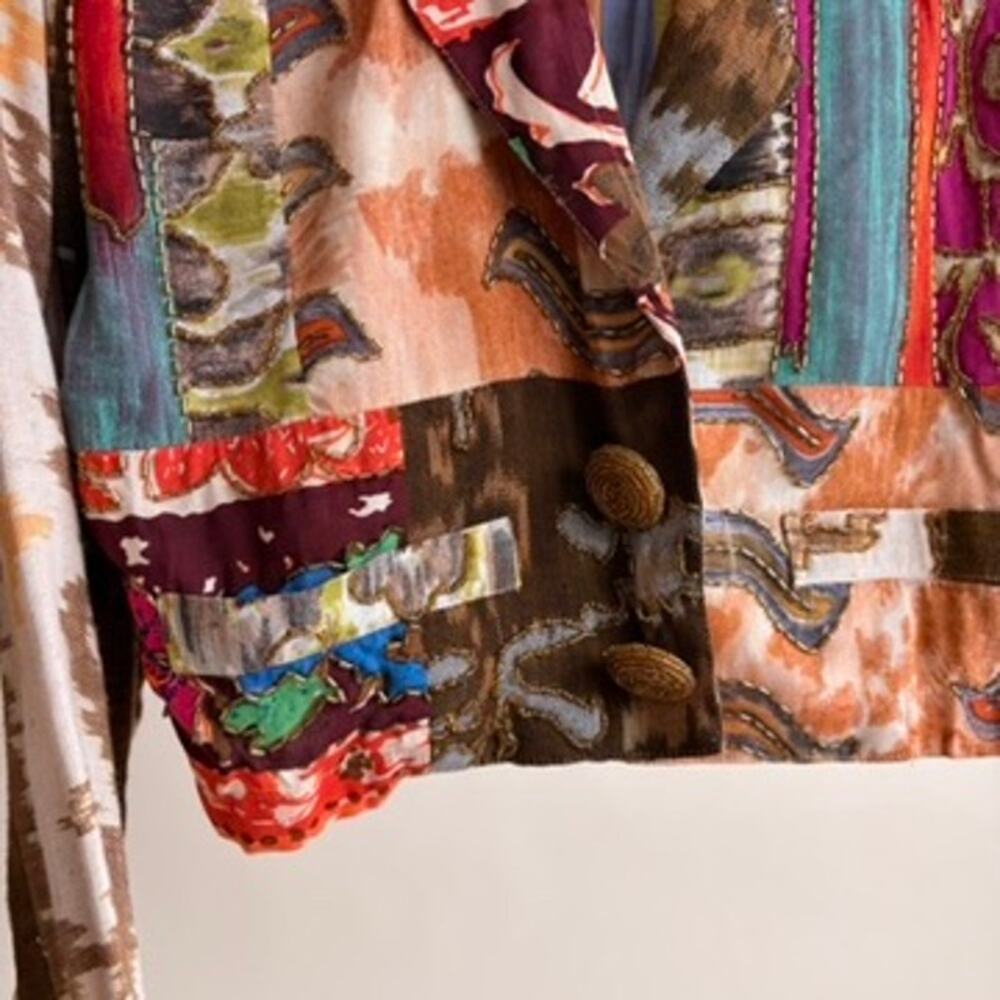 The Icing Patchwork Jacket - Tapestry, Beaded, Crop, 80s/90s, Size Small - Picture 8 of 8